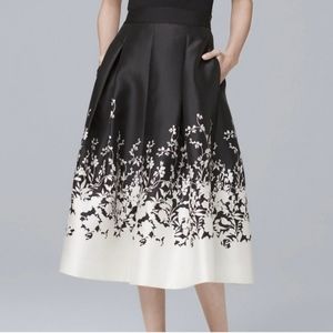 WHBM Floral print satin midi skirt size14